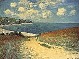 Les Nereides Paintings - Chemin dans les Bles a Pourville by Claude Monet